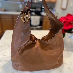 Michael Kors cognac leather purse